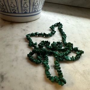 Malachite Necklace, 17” long